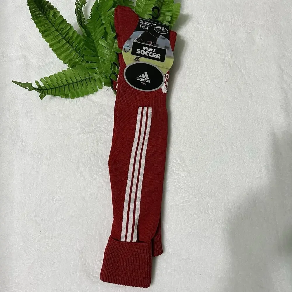 ADIDAS Mens 3 STRIPE II PRACTICE Over The Calf Soccer Socks shoe size 6 -12 NEW